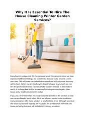 Why It Is Essential To Hire The House Cleaning Winter Garden Services.docx