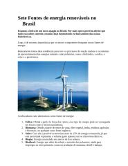 Sete Fontes de energia renováveis no Brasil.doc