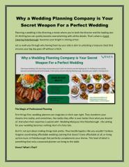 Why a Wedding Planning Company is Your Secret Weapon For a Perfect Wedding.pdf